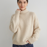 Maglione oversized con collo alto