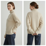 Maglione oversized con collo alto