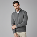Maglione Uomo Mezza Zip a Maglia Fine