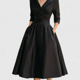 Vestito Midi Elegante con Sottile Luccichio