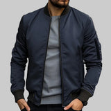 Bomber classico con collo a costine da uomo