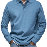 Polo Uomo Elegante a Maniche Lunghe