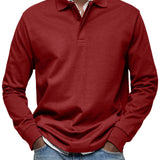Polo Uomo Elegante a Maniche Lunghe