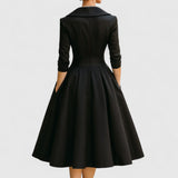 Vestito Midi Elegante con Sottile Luccichio