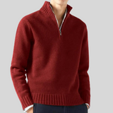 Maglione Uomo in Misto Lana con Mezza Zip