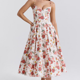 Vestito Midi Elegante in Seta Duchesse