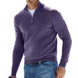 Pullover uomo corto con zip moderno