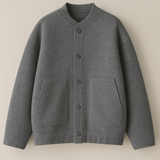 Giacca Bomber in Misto Lana Vestibilità Boxy