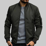 Bomber classico con collo a costine da uomo