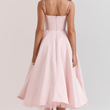 Vestito Midi Elegante in Seta Duchesse