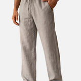 Pantaloni Uomo Effetto Lino Relax