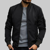 Bomber classico con collo a costine da uomo