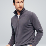 Maglione Uomo in Pile con Collo Zip