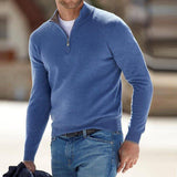 Pullover uomo corto con zip moderno