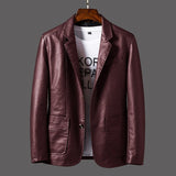 Blazer in Pelle da Uomo Taglio Slim