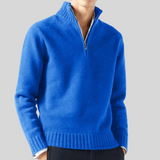 Maglione Uomo in Misto Lana con Mezza Zip