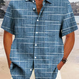 Camicia a Quadri e Righe dal Taglio Morbido
