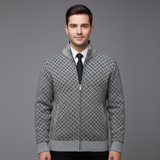 Cardigan Uomo in Maglia Jacquard