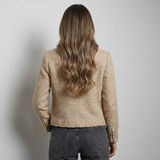 Giacca in Tweed Corta Leggermente Sagomata