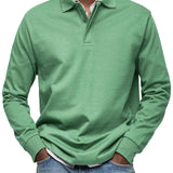 Polo Uomo Elegante a Maniche Lunghe