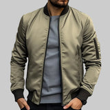 Bomber classico con collo a costine da uomo