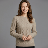 Pullover a treccia con vestibilità oversized