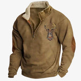 Pullover Uomo Mezza Zip Foderato in Pile