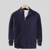 Maglione Uomo in Cotone a Trecce con Zip