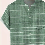 Camicia a Quadri e Righe dal Taglio Morbido