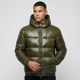 Giacca Puffer Uomo Lucida Imbottita con Cappuccio