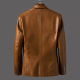 Blazer in Pelle da Uomo Taglio Slim