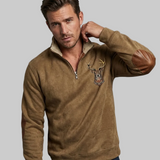 Pullover Uomo Mezza Zip Foderato in Pile