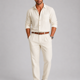 Giuseppe – abito di lino con collo coreana da uomo