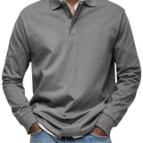 Polo Uomo Elegante a Maniche Lunghe