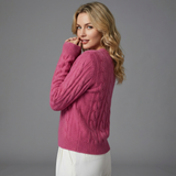 Pullover a treccia con vestibilità oversized