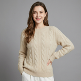 Pullover a treccia con vestibilità oversized