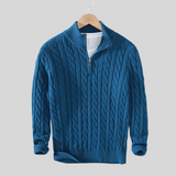 Maglione Uomo in Cotone a Trecce con Zip