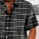 Camicia a Quadri e Righe dal Taglio Morbido