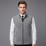 Gilet Uomo in Maglia con Collo Alto