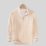 Maglione Uomo in Cotone a Trecce con Zip