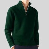 Maglione Uomo in Misto Lana con Mezza Zip