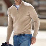 Pullover uomo corto con zip moderno