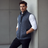 Gilet Uomo in Maglia con Collo Alto