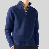 Maglione Uomo in Misto Lana con Mezza Zip