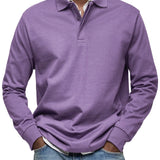 Polo Uomo Elegante a Maniche Lunghe