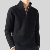 Maglione Uomo in Misto Lana con Mezza Zip
