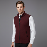 Gilet Uomo in Maglia con Collo Alto