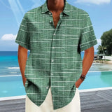 Camicia a Quadri e Righe dal Taglio Morbido