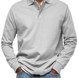 Polo Uomo Elegante a Maniche Lunghe