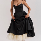Vestito Midi Elegante in Seta Duchesse